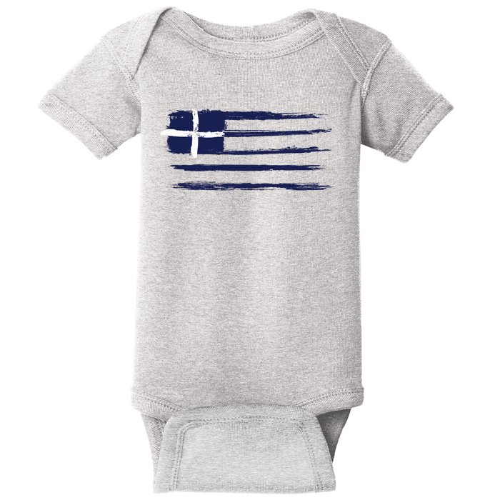 Greece Flag Baby Bodysuit