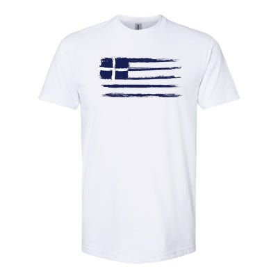 Greece Flag Softstyle CVC T-Shirt