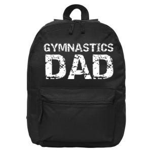 Gymnast Father Gift for Father's Day Cool Gymnastics Dad 16 in Basic Backpack