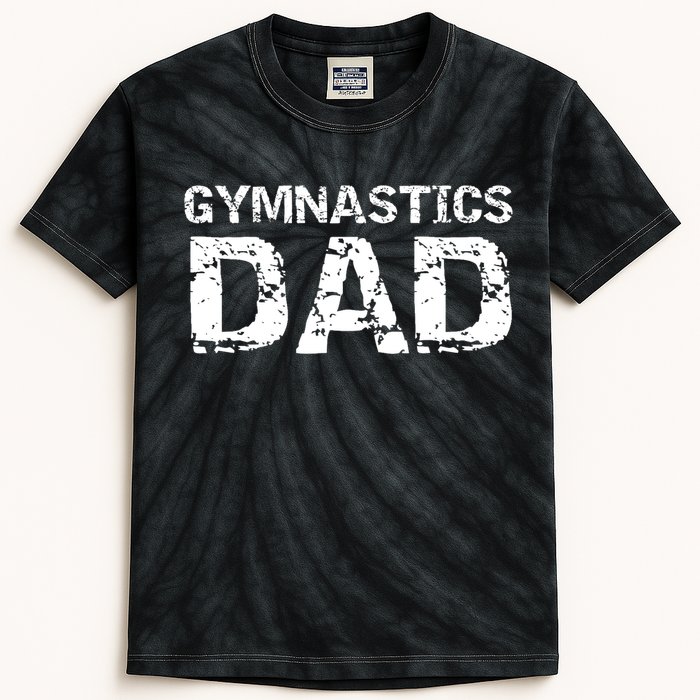 Gymnast Father Gift for Father's Day Cool Gymnastics Dad Kids Tie-Dye T-Shirt