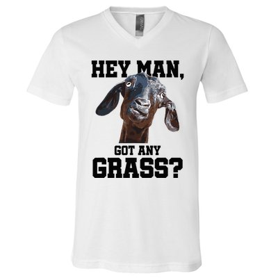 Goat For Goat Lovers Farm Apparel Meme Pun V-Neck T-Shirt