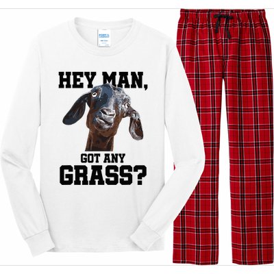 Goat For Goat Lovers Farm Apparel Meme Pun Long Sleeve Pajama Set