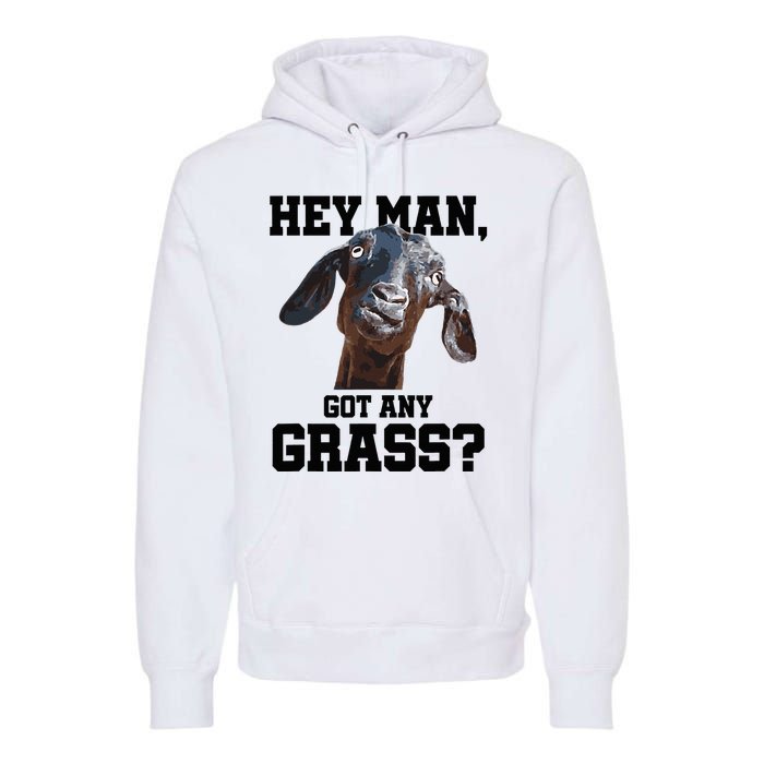 Goat For Goat Lovers Farm Apparel Meme Pun Premium Hoodie