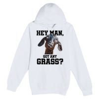 Goat For Goat Lovers Farm Apparel Meme Pun Premium Pullover Hoodie