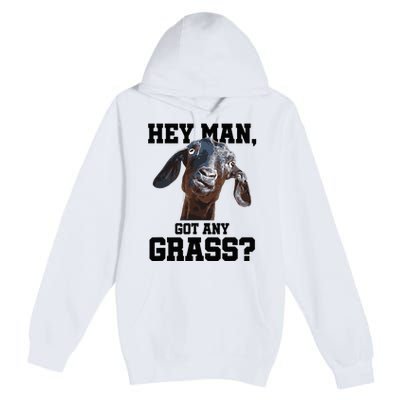 Goat For Goat Lovers Farm Apparel Meme Pun Premium Pullover Hoodie