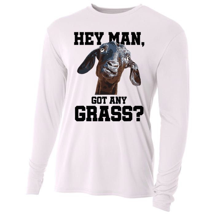 Goat For Goat Lovers Farm Apparel Meme Pun Cooling Performance Long Sleeve Crew