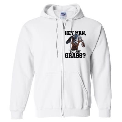 Goat For Goat Lovers Farm Apparel Meme Pun Full Zip Hoodie