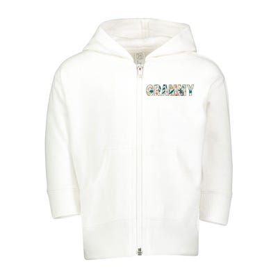 Grammy Floral Toddler Zip Fleece Hoodie