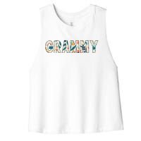 Grammy Floral Women's Racerback Cropped Tank