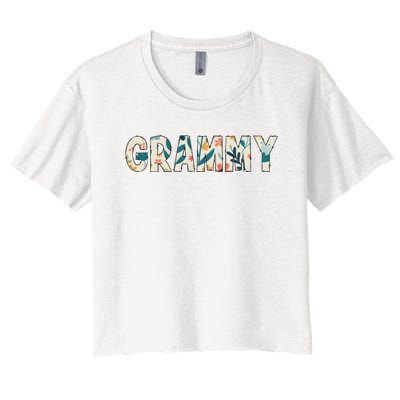 Grammy Floral Women's Crop Top Tee