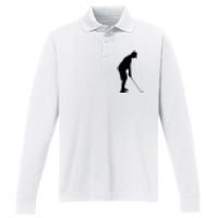 GolfAHolic Funny Golf Performance Long Sleeve Polo