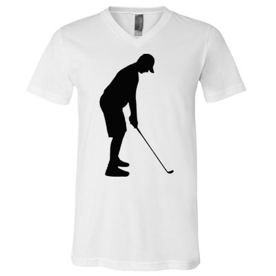 GolfAHolic Funny Golf V-Neck T-Shirt