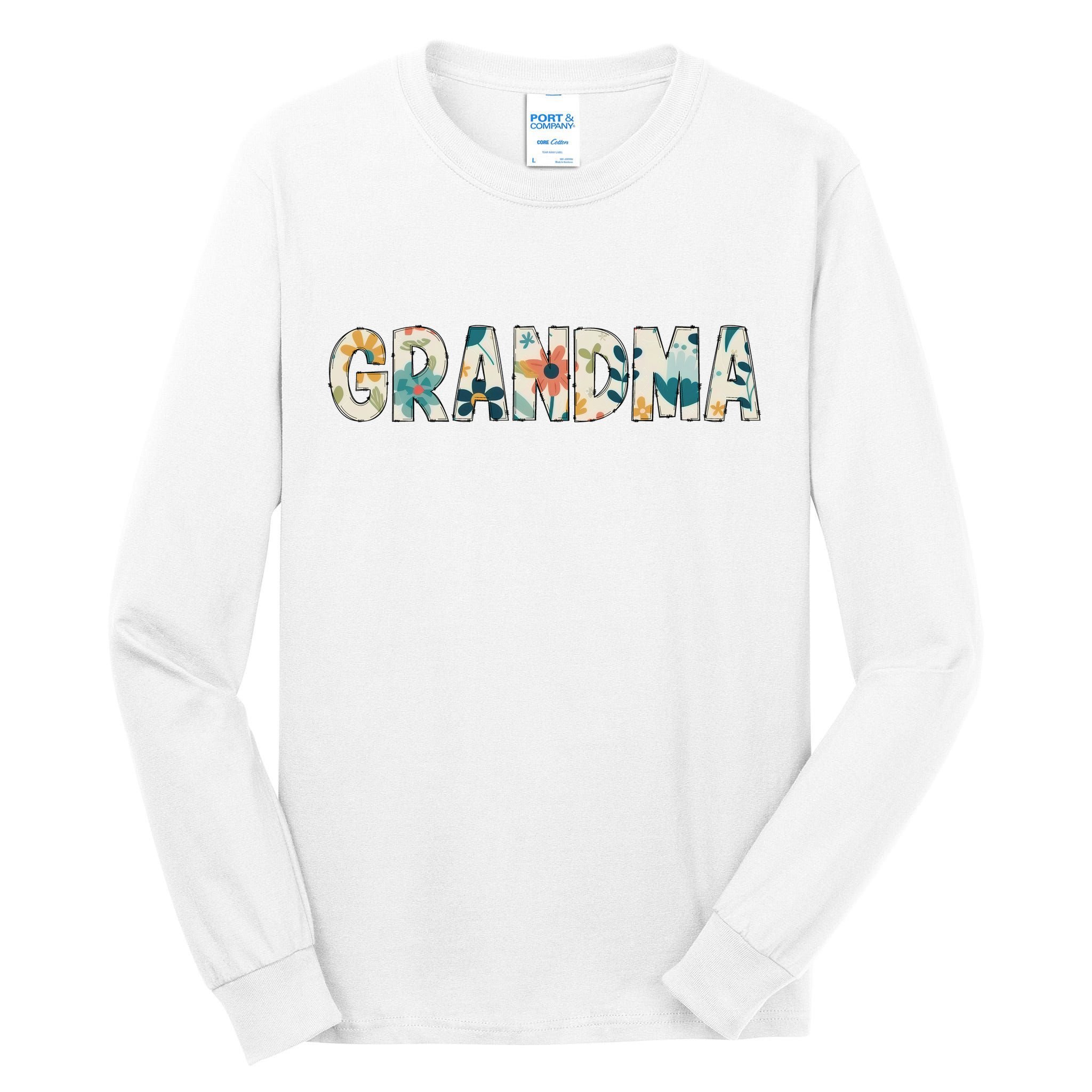 Grandma Floral Tall Long Sleeve T-Shirt