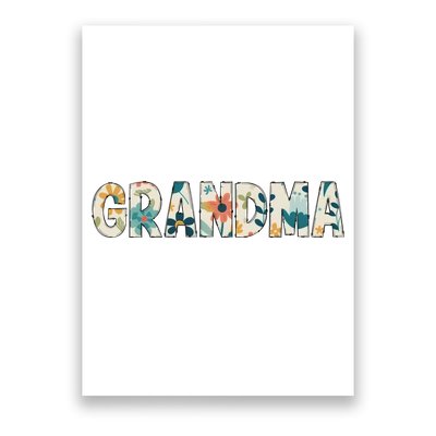 Grandma Floral Poster