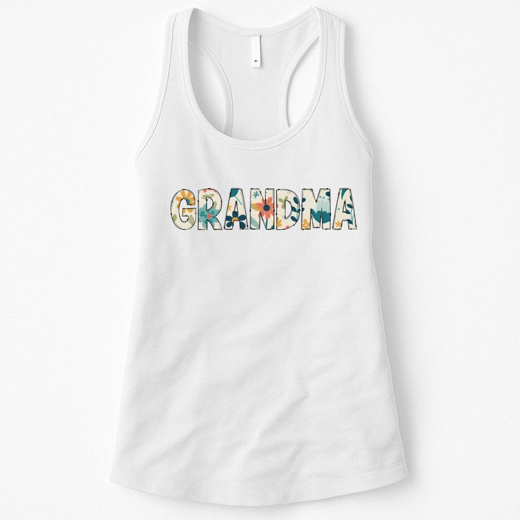 Grandma Floral Womens Tank Top