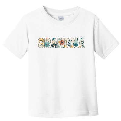 Grandma Floral Toddler T-Shirt