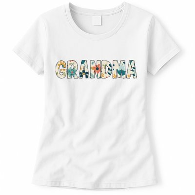 Grandma Floral Womens T-Shirt