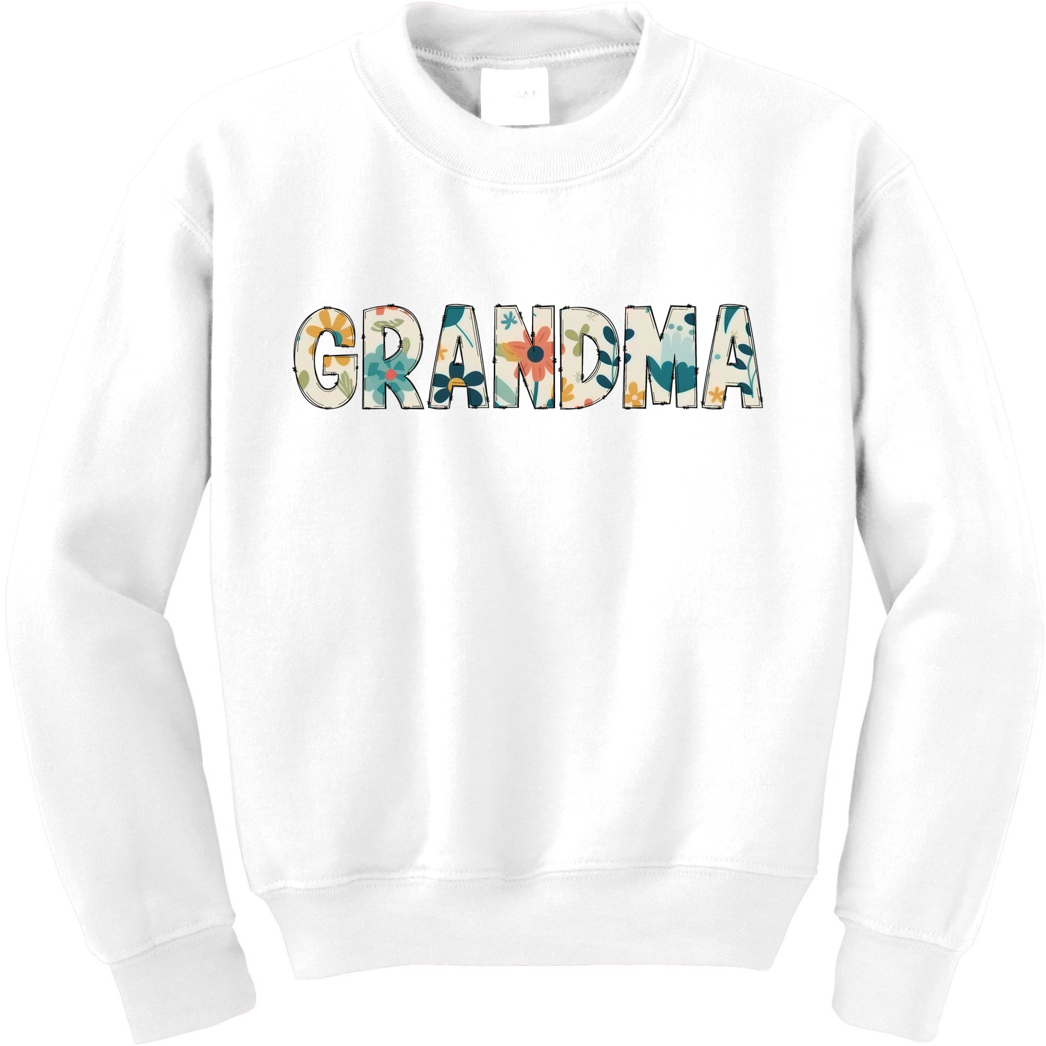 Grandma Floral Kids Sweatshirt