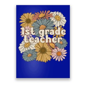 Groovy First Grade Teacher 1St Grade Teacher Gift Poster