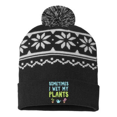 Gardening Flower Garden Gardener I Wet My Plants USA-Made Snowflake Beanie