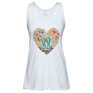 Gardening Funny Gardener Women Garden Lover Plant Ladies Essential Flowy Tank