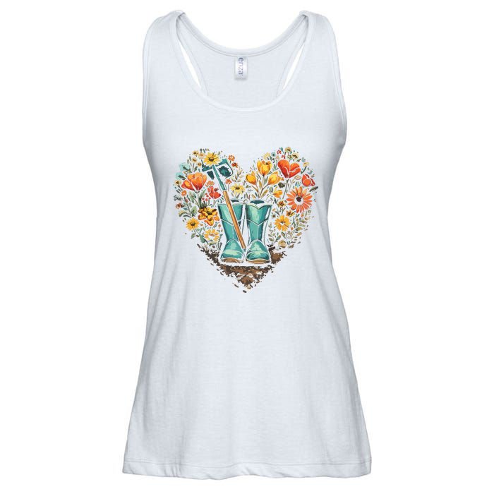 Gardening Funny Gardener Women Garden Lover Plant Ladies Essential Flowy Tank