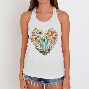 Gardening Funny Gardener Women Garden Lover Plant Women's Knotted Racerback Tank