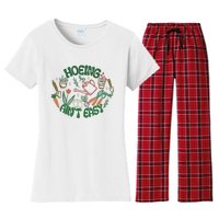 Gardening Funny Garden Hoeing Aint Easy Women's Flannel Pajama Set