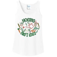 Gardening Funny Garden Hoeing Aint Easy Ladies Essential Tank