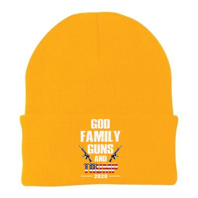 God Family Guns And Trump 2020 2nd Adt And Jesus Christ Gift Knit Cap Winter Beanie