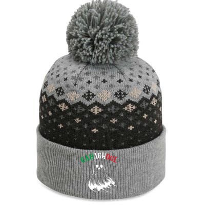 Gabaghoul Funny Gabagool Italian Flag Halloween The Baniff Cuffed Pom Beanie