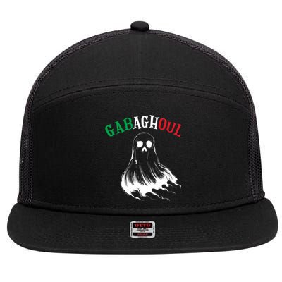 Gabaghoul Funny Gabagool Italian Flag Halloween 7 Panel Mesh Trucker Snapback Hat