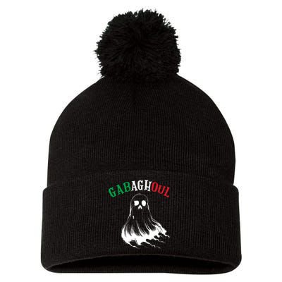 Gabaghoul Funny Gabagool Italian Flag Halloween Pom Pom 12in Knit Beanie