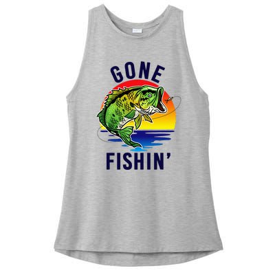 Gone Fishing Ladies PosiCharge Tri-Blend Wicking Tank