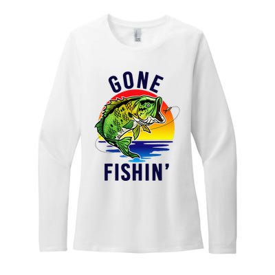 Gone Fishing Womens CVC Long Sleeve Shirt