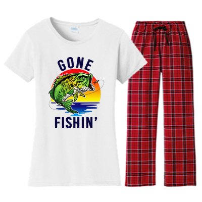 Gone Fishing Women's Flannel Pajama Set