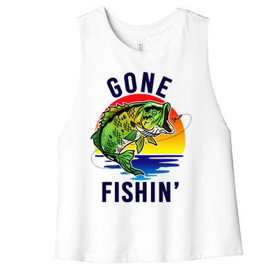 Gone Fishing Women's Racerback Cropped Tank