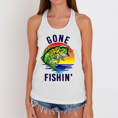 Gone Fishing Women's Knotted Racerback Tank