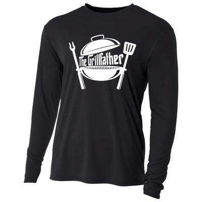 Grill Father , Grill , Bbq Party Cooling Performance Long Sleeve Crew