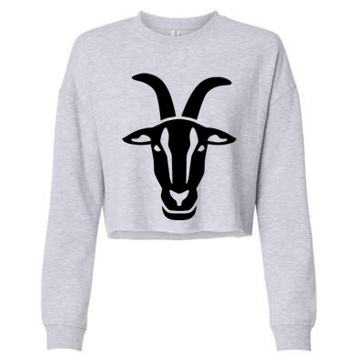 Goat Face Cropped Pullover Crew