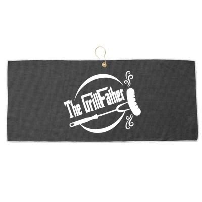 Grill Father , Grill , Bbq Party Large Microfiber Waffle Golf Towel