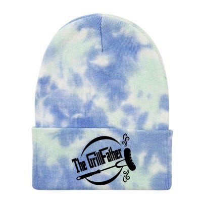 Grill Father , Grill , Bbq Party Tie Dye 12in Knit Beanie