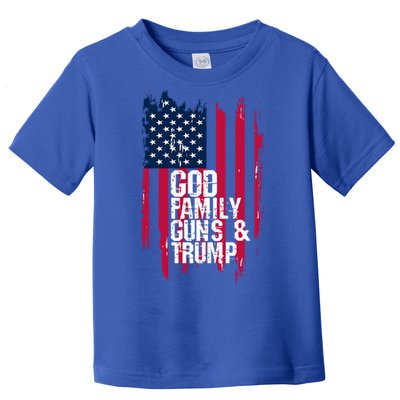 God Family Guns And Trump Gift Great Gift Toddler T-Shirt