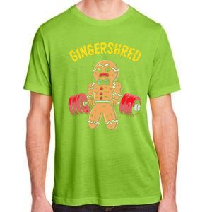 Gingershred Funny Gingerbread Man Gym Bodybuilding Christmas Gift Adult ChromaSoft Performance T-Shirt