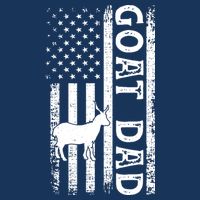 Goat Farmer Gift American Flag Goat Dad Funny 7 Panel Mesh Trucker Snapback Hat