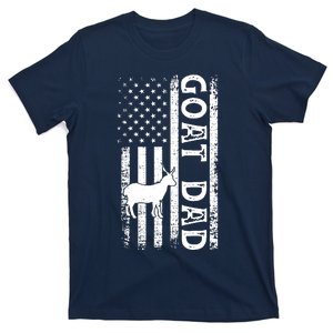 Goat Farmer Gift American Flag Goat Dad Funny T-Shirt