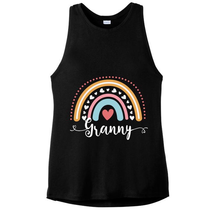 Grandma Funny Gift For Grandma Cute Granny Rainbow Mothers Day Gift Ladies PosiCharge Tri-Blend Wicking Tank