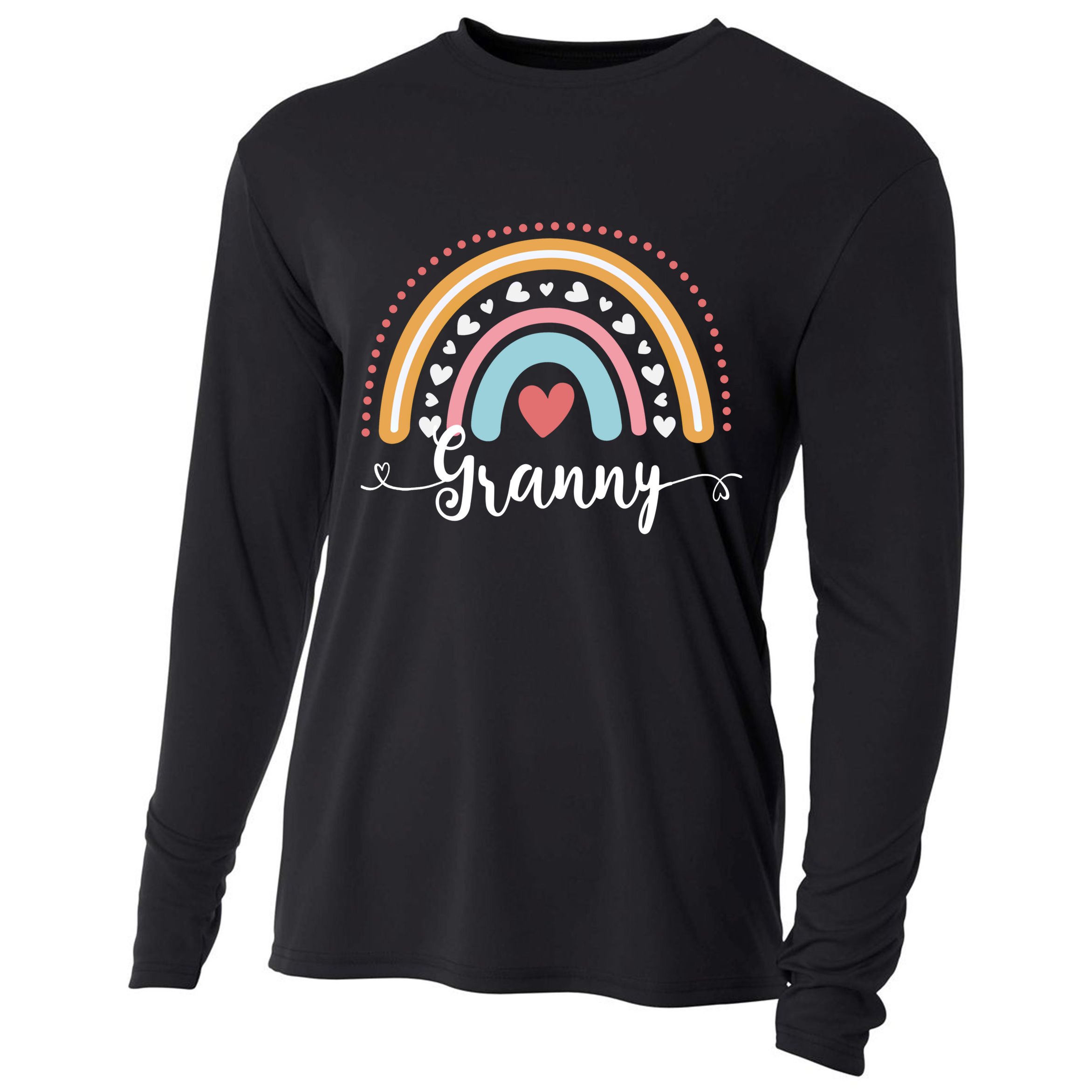 Grandma Funny Gift For Grandma Cute Granny Rainbow Mothers Day Gift Cooling Performance Long Sleeve Crew