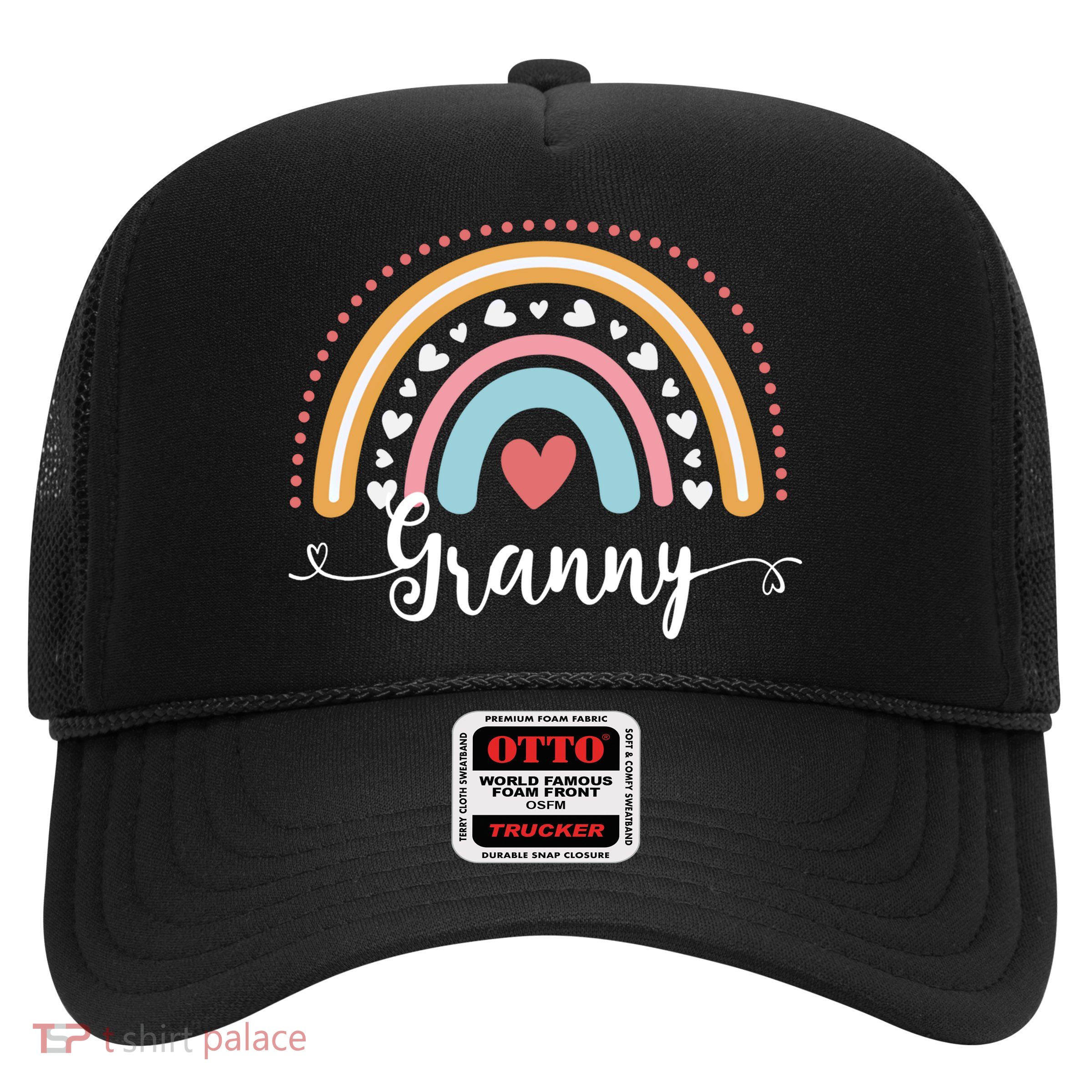 Grandma Funny Gift For Grandma Cute Granny Rainbow Mothers Day Gift Trucker Hat