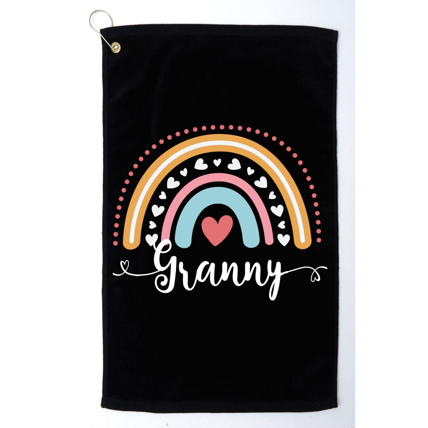 Grandma Funny Gift For Grandma Cute Granny Rainbow Mothers Day Gift Golf Towel
